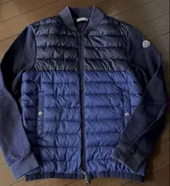 な*た様 moncler ハイブリッドニットダウン/ ネイビー　美品