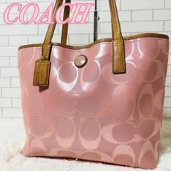 COACH signature Pink tote bag