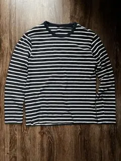 00s OLD UNIQLO ボーダーロンT y2k ブラック arc