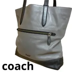 【美品】coach コーチ トートバッグ　F39949 グレー A4