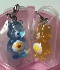 ケアベア クリアマスコットチャーム めじるしアクセサリー2点セット