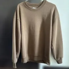 ユニクロ オーバーサイズスウェットシャツ ブラウン Lサイズ