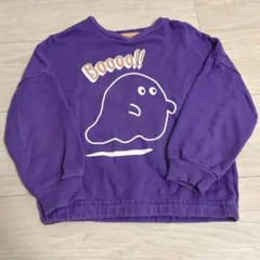 おばけ柄　パープル トレーナー　100cm