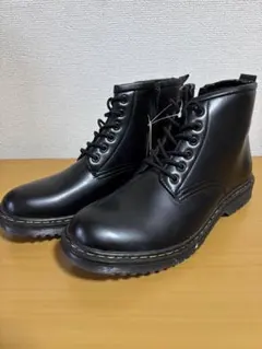 新品未使用　ブラックブーツ サイドファスナー