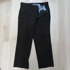 黒系　スラックス ツータック　調整付き　ウエスト102cm　股下73cm