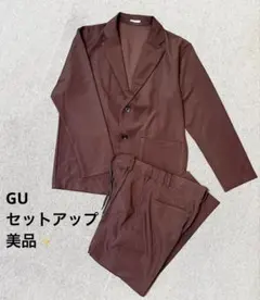 美品　GU セットアップ ウォッシャブル　ジャケット M パンツ S