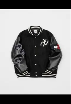 福*ち様 NEW ERA メルトン ヴァーシティジャケット 岡本太郎 スタジャン 福*ち様 NEW ERA メルトン ヴァーシティジャケット 岡本太郎