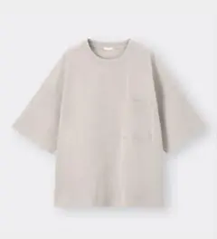 GU ジーユー　ワイドフィットTV 5分袖　オーバーサイズ ポケットTシャツ　Mのサムネイル