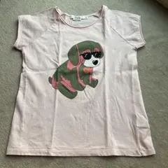 Bonpoint ピンク犬Tシャツ 10サイズのサムネイル
