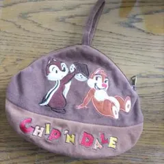 ディズニーリゾート チップとデール ポーチ 栗 マロン チプデ