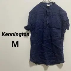 シャツ 【M】 レディース ネイビー シャツ ブラウス コットン100% 古着