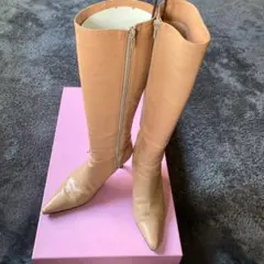 JILLSTUART。ロングブーツ。23センチ。ピンクベージュ。