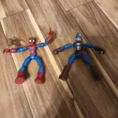 スパイダーマン、キャプテンアメリカ　フィギア