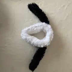 スヌーピー耳付きカチューシャ 白黒