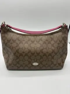 COACH シグネチャー ショルダーバッグ ピンク