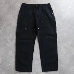 USA製 カーハート ブラック ダブルニー ペインターパンツ W38 L30