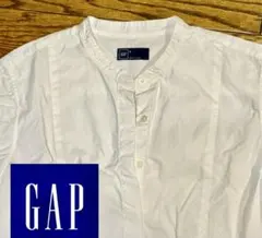 GAP ギャップ バンドカラー ロングシャツ チュニック