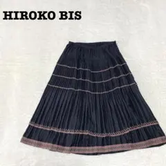 DE0372【ヒロコビス】プリーツスカート【11】ウエストゴム フレア 刺繍のサムネイル