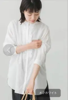 かぐれ コットンリネン フリル ブラウスのサムネイル