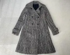 (K11213) セオリー theory ウール混ミックスツイードロングコート