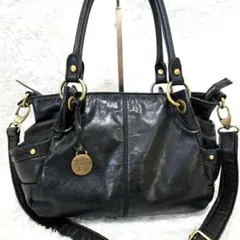 zucchero × Anemone Y2K レザーバッグ ブラック 2WAY