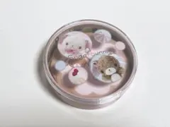 2005년 헤이세이 레트로 산리오 설탕 버니즈 라운드 캔 액세서리 메모