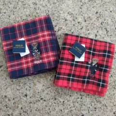Polo Ralph Lauren チェック柄タオルハンカチ 2枚セット