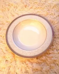 【銀彩】エレガントな磁器のスープ皿☆3枚セット