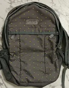Coleman グレー×グリーンドット柄 リュック