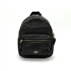 COACH コーチ チャーリー バックパック ブラック ペブルドレザー 美品