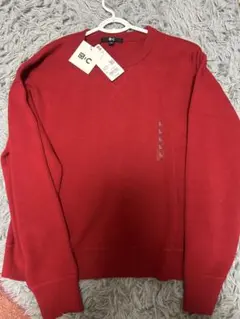 UNIQLO :C スムースコットンクルーネックセーター カラー15レッド L