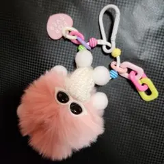 じゃらじゃらキーホルダー◆バッグチャーム◆もふもふ◆モンスター◆ピンク◆推し活