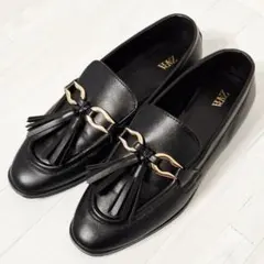 ZARA タッセルローファー ブラック 金具 22.5cm 極美品