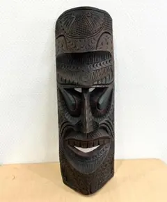 木彫り 彫刻 マスク 壁掛け インテリア プリミティブ - メルカリ