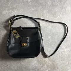 OLD COACH SHOULDER BAG ターンロック ブラック