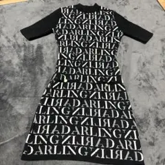 Darich ダーリッチ　ロゴプリント 半袖ニットワンピースサイズフリー