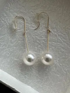 k18パールピアス☆8㎜☆伊勢志摩アコヤ真珠