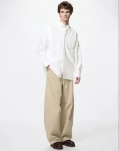 UNIQLO オックスフォードシャツ 長袖 ホワイト S
