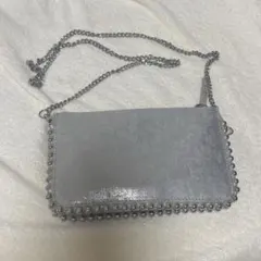 ZARA シルバー　ショルダーバッグ