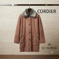 CORDIER フェイクスウェードブルゾン ファー付き ブラウン 40 L〜XLのサムネイル