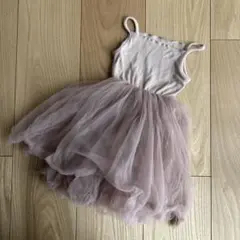 ノースリーブ ピンク チュールスカート ワンピース 90