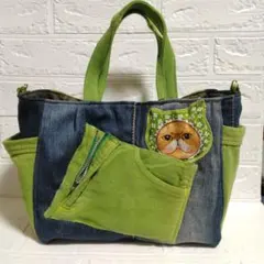 ❢　1点物　❢　コヤンイサムチョン　デニムリメイク♥トートバッグ