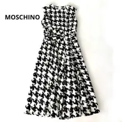 美品✨希少✨MOSCHINO モスキーノ 総柄 ロング ドレス ワンピース 