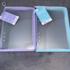 「人気」ダイソーA5 6リングファイル 2色セット