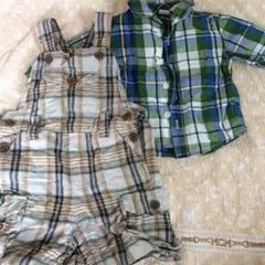 ギャップ オールドネイビー シャツ3-6M オーバーオール80 男の子