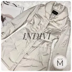【INDIVI／インディヴィ】オフホワイト ダウン風コート Mサイズ 38 上品
