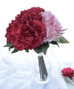 シャクヤクのクラッチブーケ・ブトニア付き￼(アーティフィシャルフラワー)