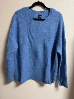 GAP リブ編み長袖セーター 青