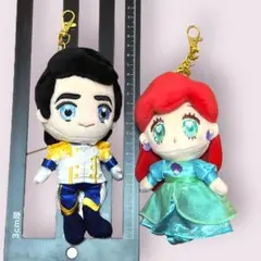 ディズニーストア　アリエル　エリック　ぬいぐるみ　キーチェーン　キーホルダー