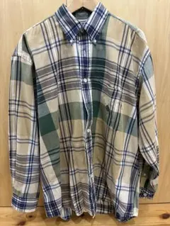 00s NAUTICA ノーティカ チェックシャツ L ヘリンボーン US企画